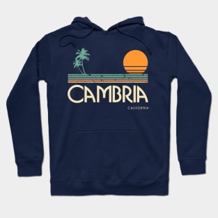 Cambria California Sunset and Palm Trees Hoodie
